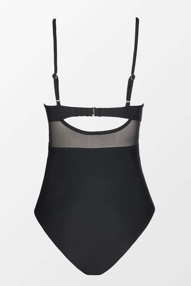 SOFIA - Costume da Bagno Intero con Accenti Trasparenti e Elegante Vestibilità Modellante