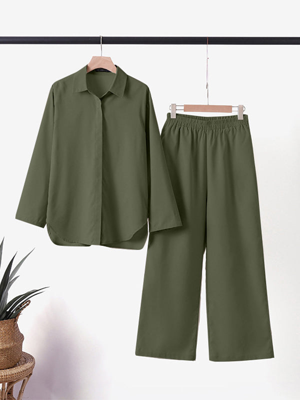 Completo Donna Livia – Camicia e Pantaloni in Cotone e Lino, Fresco e Comodo