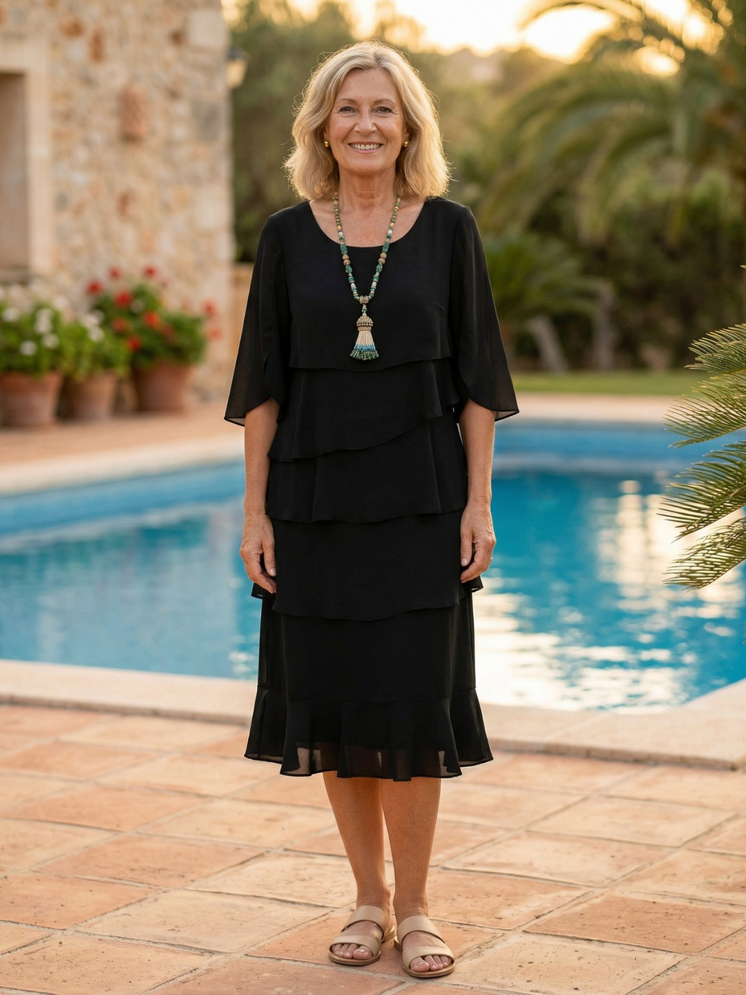Abito Elegante con Volant Angela