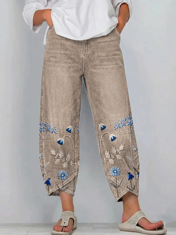 Aven | Pantaloni Ricamati Casual