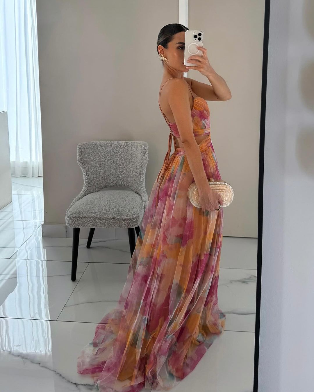 Gisela | Vestito Maxi con Stampa Incantevole