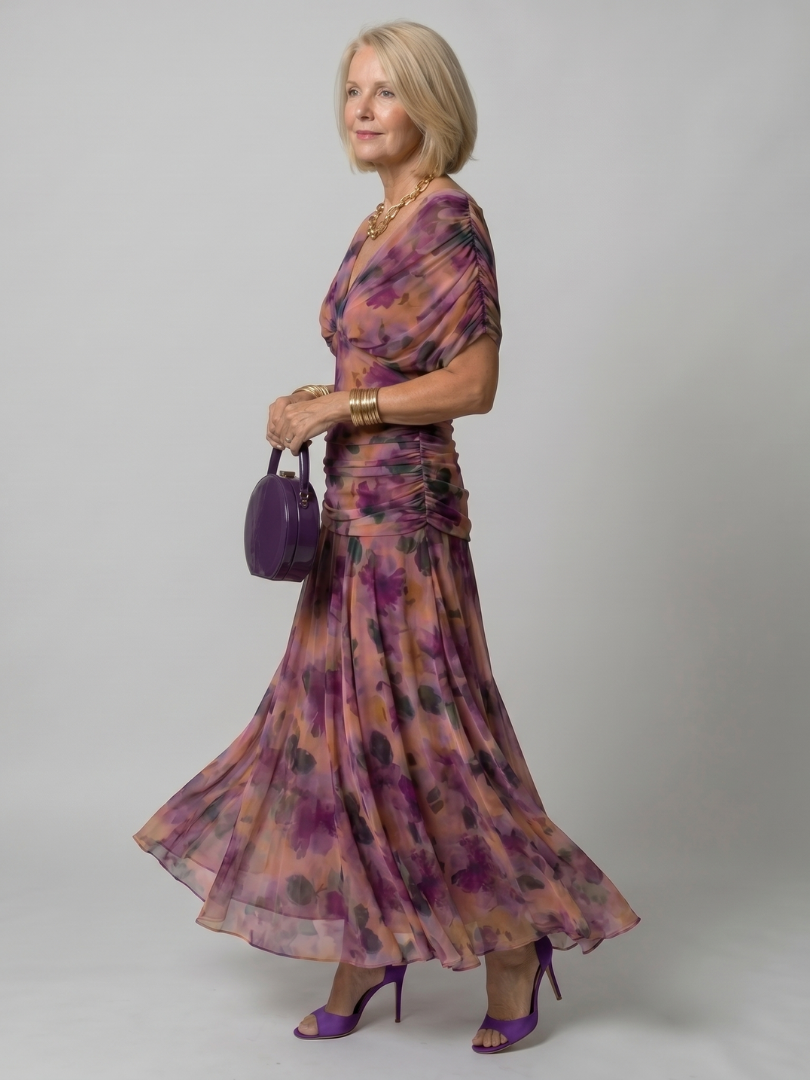 Calen | Vestito Midi Off Shoulder Fluttuante