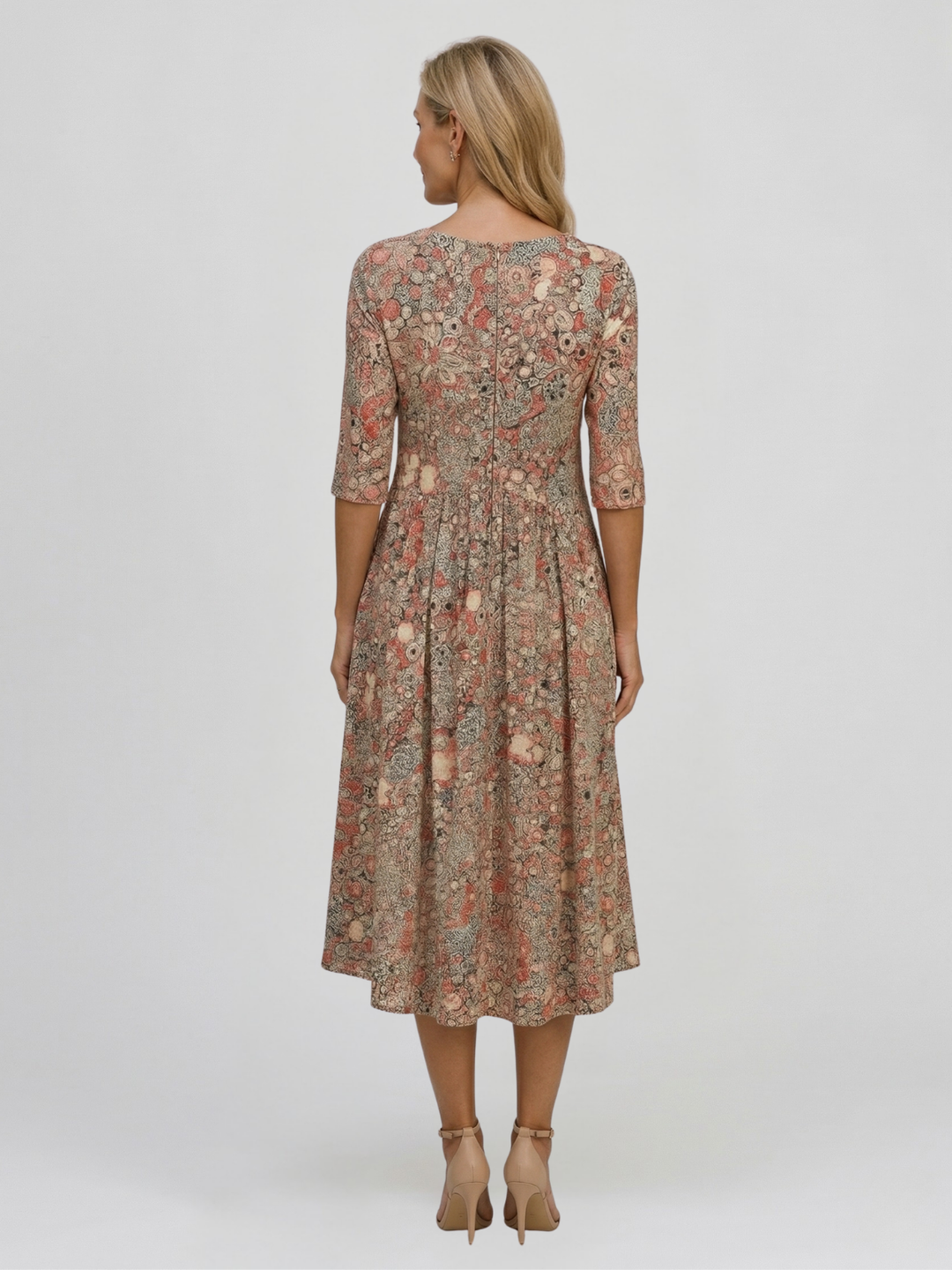 Abito Midi Elegante con Scollatura a V Alicia Graceful