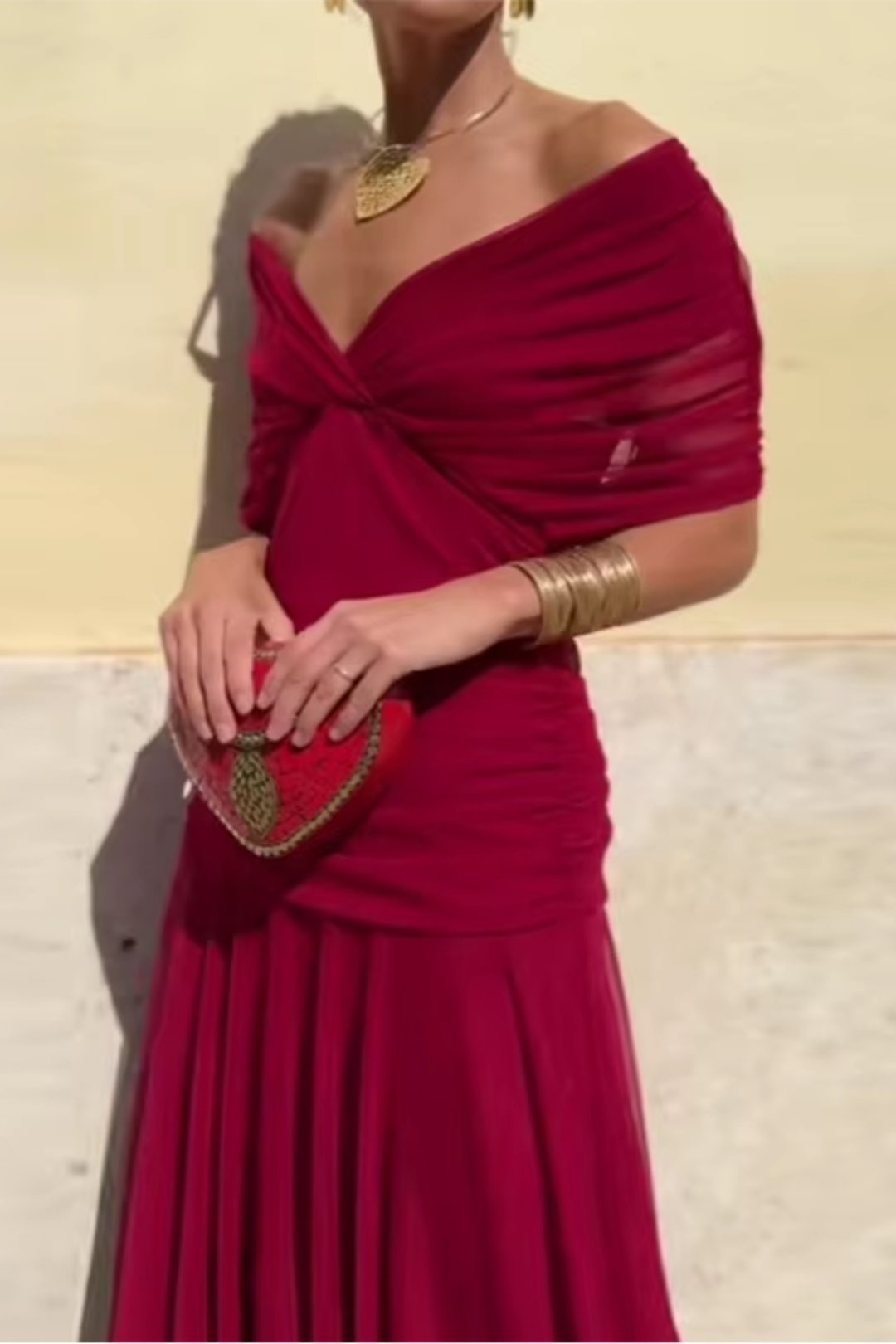Louise | Abito Maxi da Festa Elegante con Scollatura a V