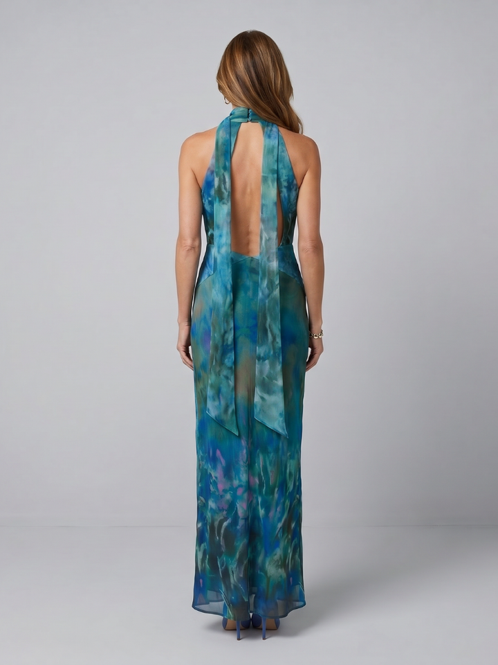 Juniper | Abito Maxi Senza Maniche con Collo Halter
