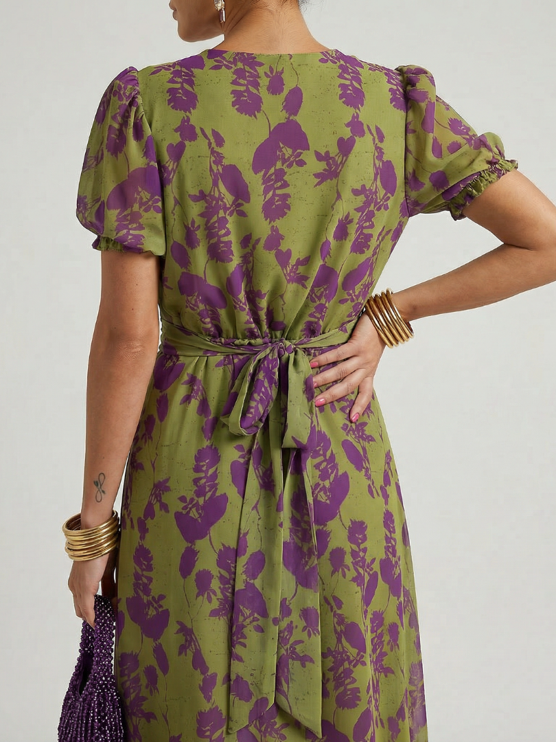 Virel | Vestito Midi a Fiori Rilassato