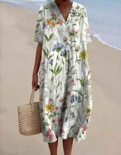 Margaret - Vestito Flowy con Stampa Floreale Vivace