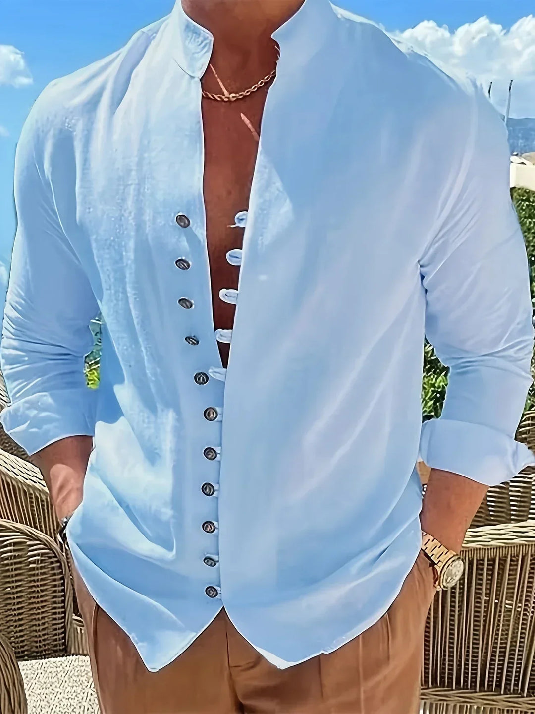 Lenoir™ | Chemise légère en coton à manches longues