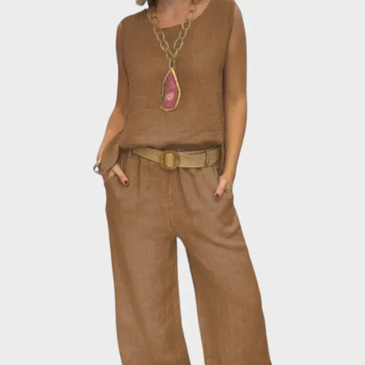 Paloma | Completo di Top Senza Maniche e Pantaloni Corti Bohemien