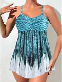Perla - Set di costumi da bagno con stampa di sirena che copre la pancia
