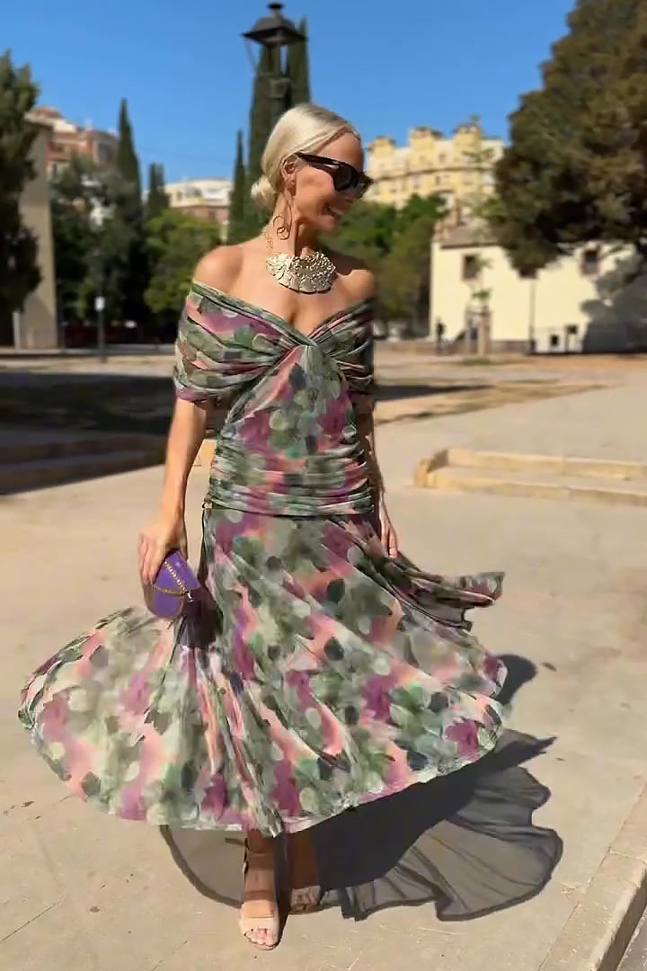 Louise | Abito Maxi da Festa Elegante con Scollatura a V