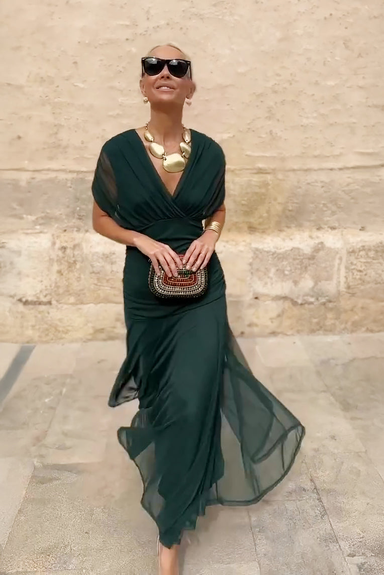 Louise | Abito Maxi da Festa Elegante con Scollatura a V