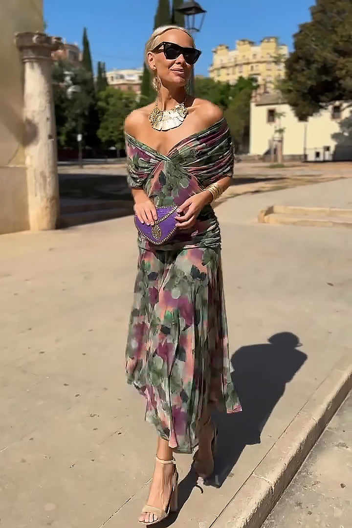 Louise | Vestito Maxi da Festa Elegante con Scollatura a V