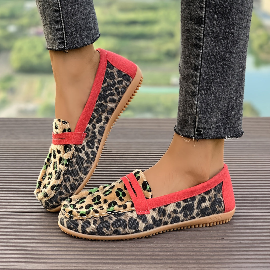 Aimee™ | Mocassino Leopardo Rosso