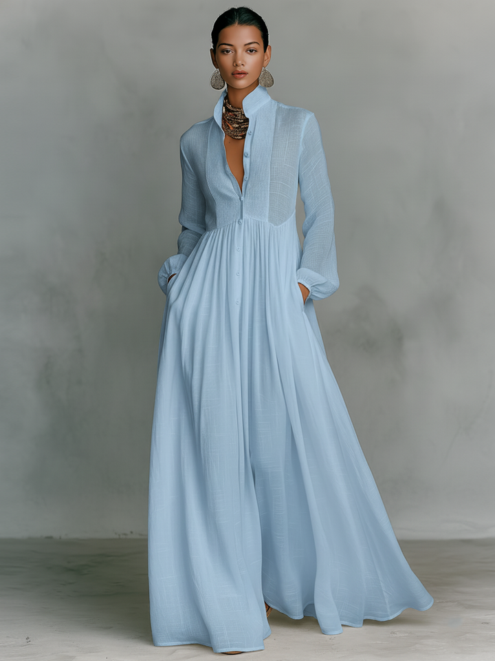 Ana | Vestito Maxi con Collo Alto