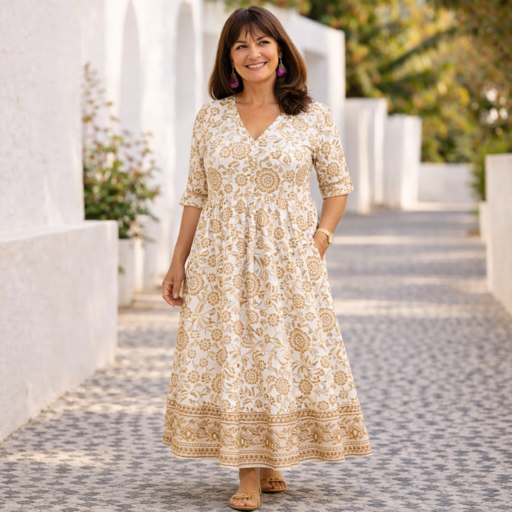 Elia | Vestito floreale elegante e fresco