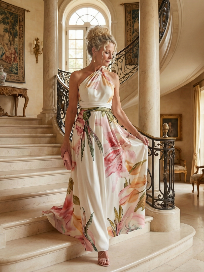 Amiel | Maxi vestito leggero con fiori
