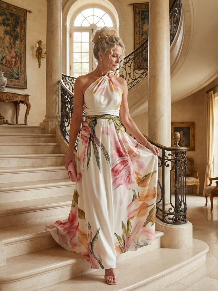 Amiel | Abito Maxi Leggero a Fiori