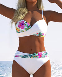 Stile Bikini Bralette Stampato Contrast