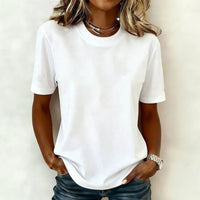 Léonie™ | T-shirt casual unita a collo rotondo