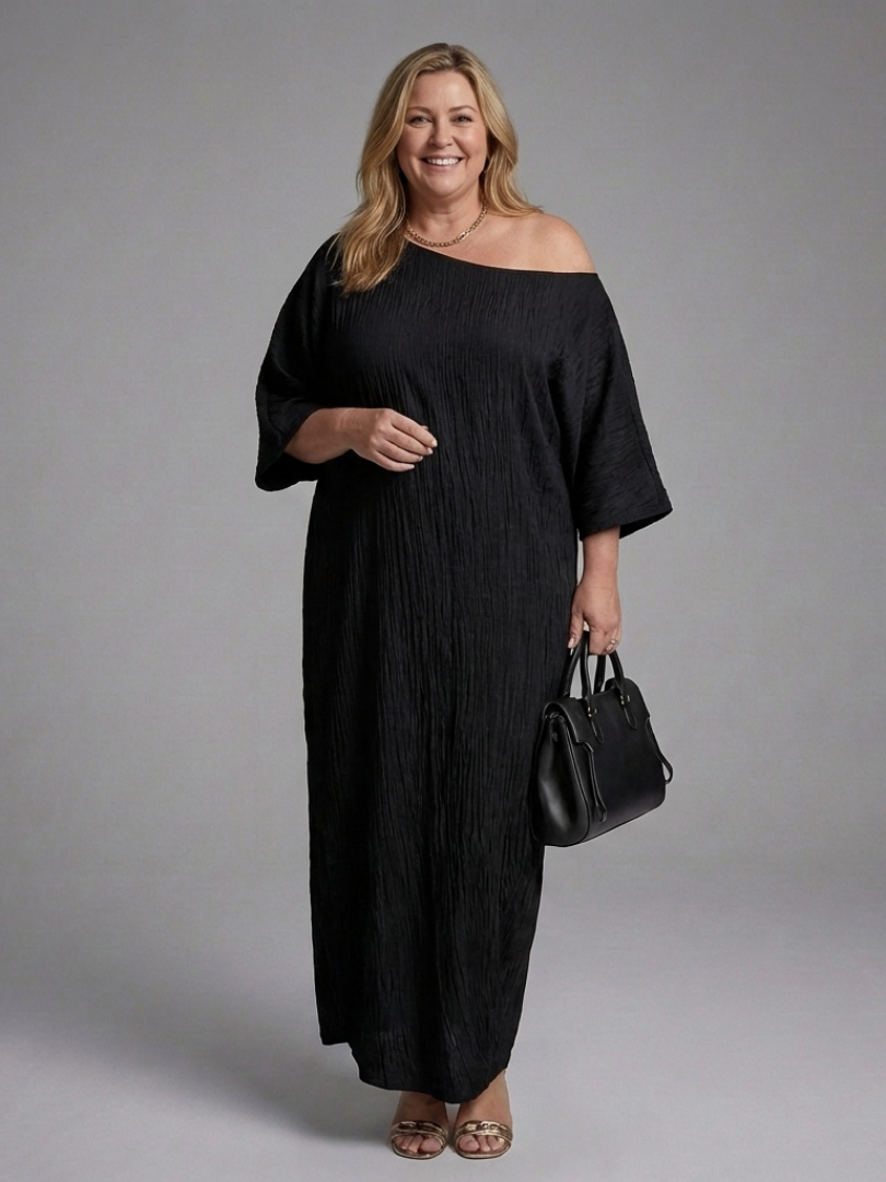 Blythe | Abito Maxi Drappeggiato a Spalla Unica