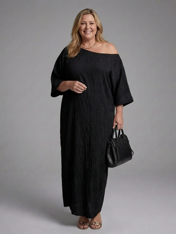Blythe | Abito Maxi Drappeggiato a Spalla Unica