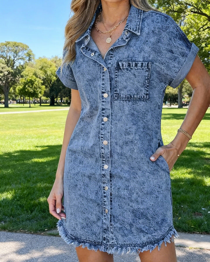 Kaelia | Vestito Camicia in Denim