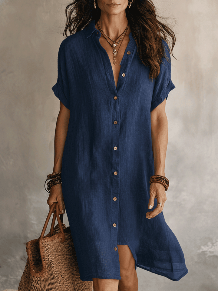 Moderna Boho Senza Sforzo Abito Midi Nero Relaxed