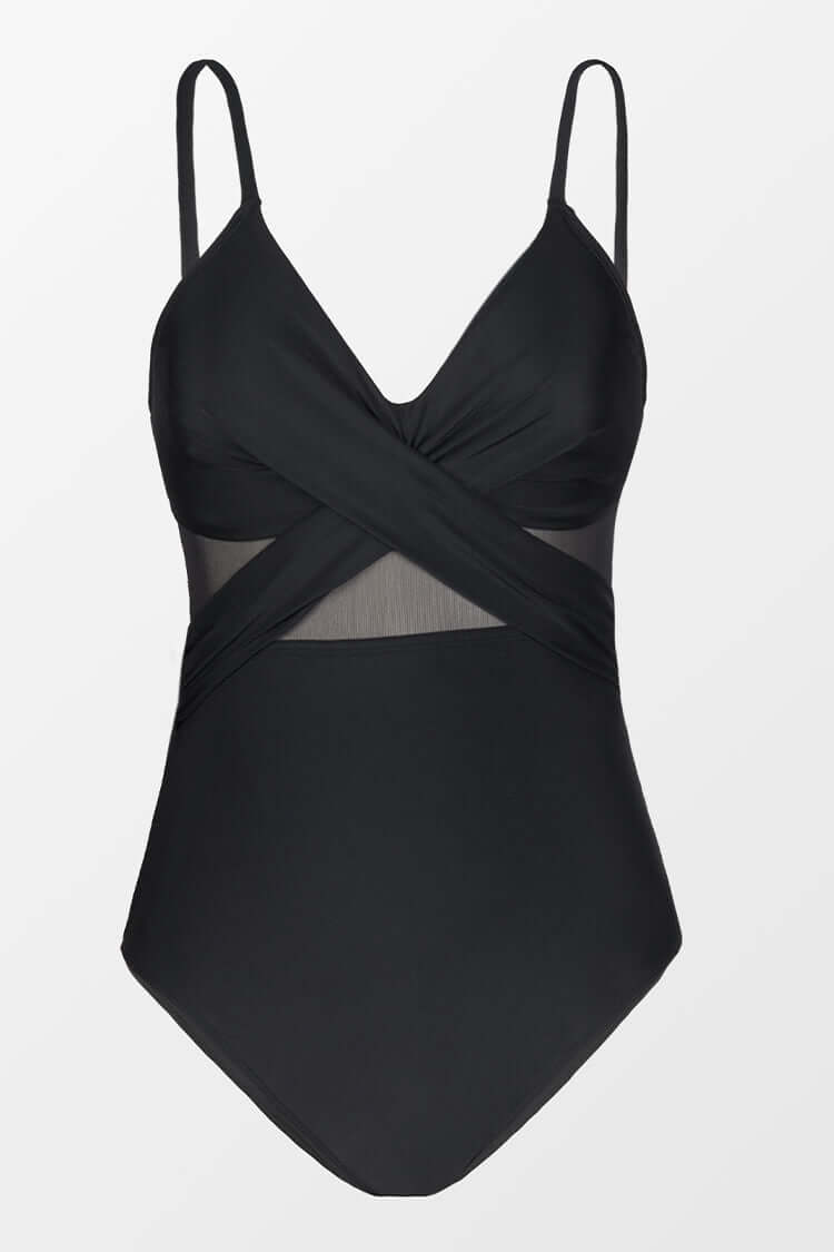 SOFIA - Costume da Bagno Intero con Accenti Trasparenti e Elegante Vestibilità Modellante