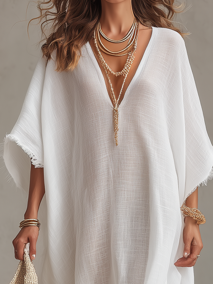 Abito Midi V-Neck Relaxed