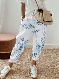 AZURELLE – PANTALONI FLOREALI RILASSATI