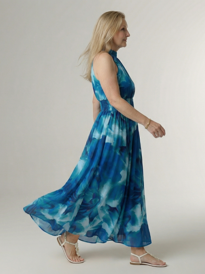 Sylin | Abito Midi con Halter Incrociato