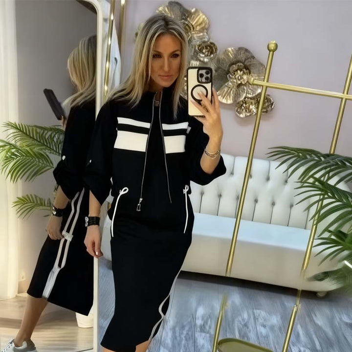 Set Abito con Collo Stand da Donna