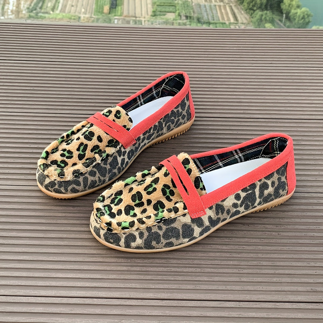 Aimee™ | Mocassino Leopardo Rosso