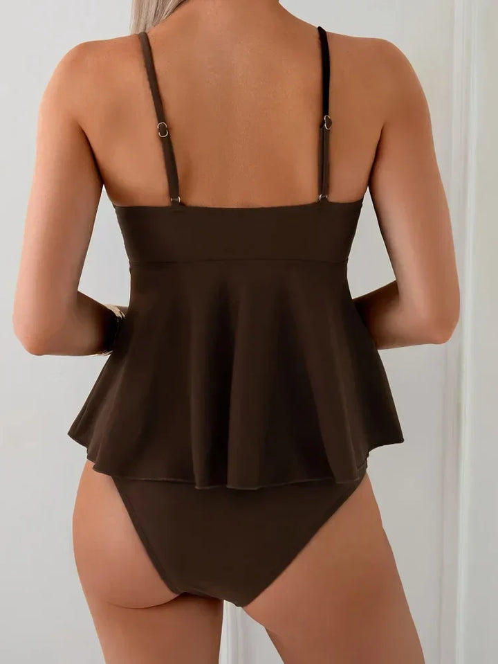 Coco - Set Tankini Peplum che Copre la Pancia