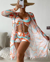 Adriana | Completo Bikini di 3 Pezzi con Stampa