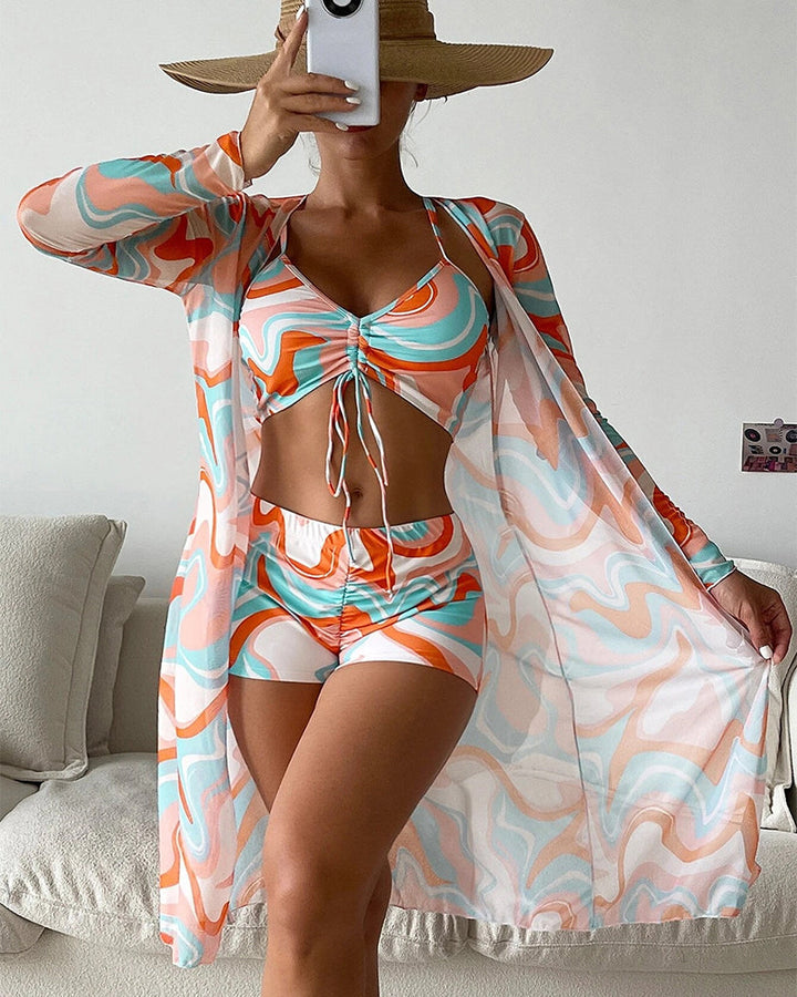 Adriana | Completo Bikini di 3 Pezzi con Stampa