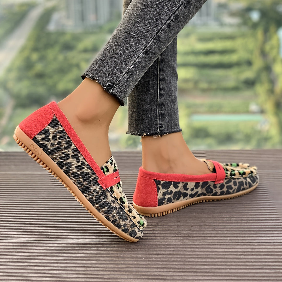 Aimee™ | Mocassino Leopardo Rosso