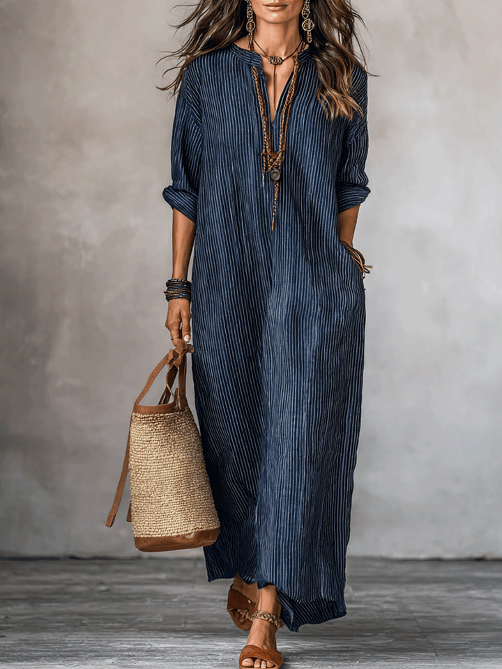 Abito Maxi Loose-Fit Indigo Nomadico