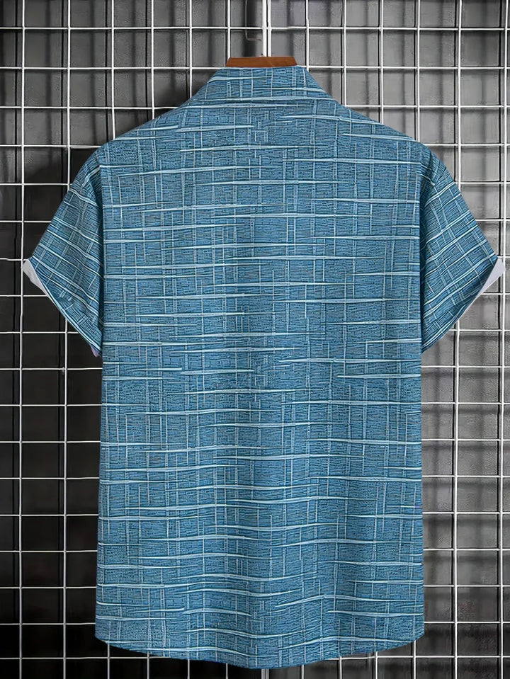 Lenoir™ | Chemise élégante à motif rayé et à carreaux