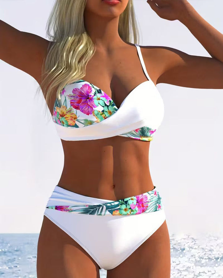 Stile Bikini Bralette Stampato Contrast