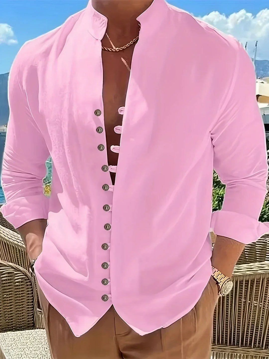 Lenoir™ | Chemise légère en coton à manches longues