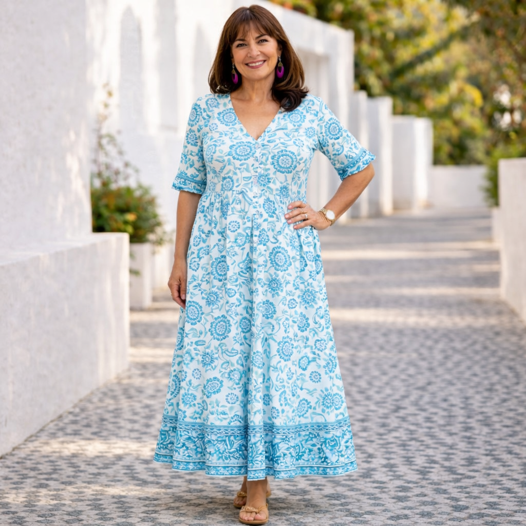 Elia | Vestito floreale elegante e fresco