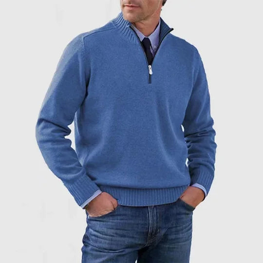Harold™ | Maglione raffinato con mezza zip