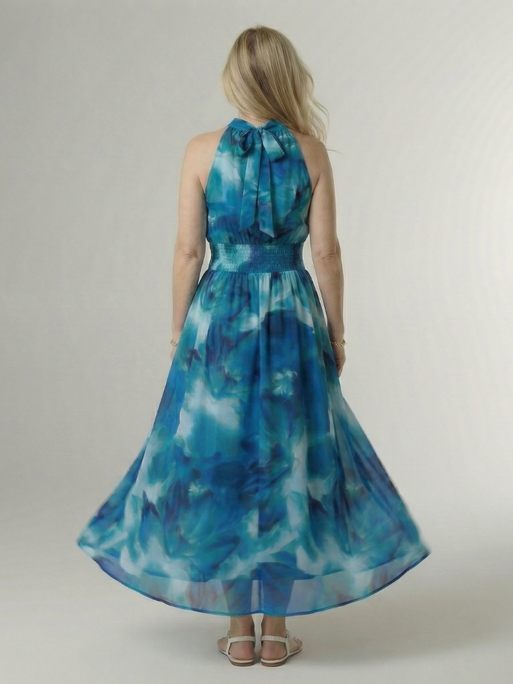 Sylin | Abito Midi con Halter Incrociato