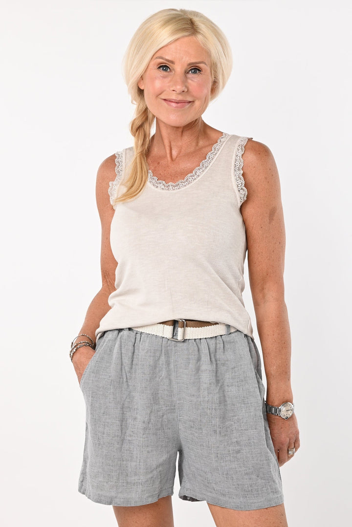Mira | Pantaloni in lino con cintura