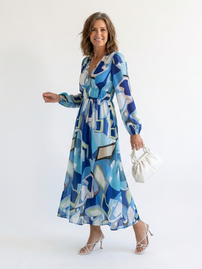 Althea | Vestito Maxi Floreale a Maniche Lunghe