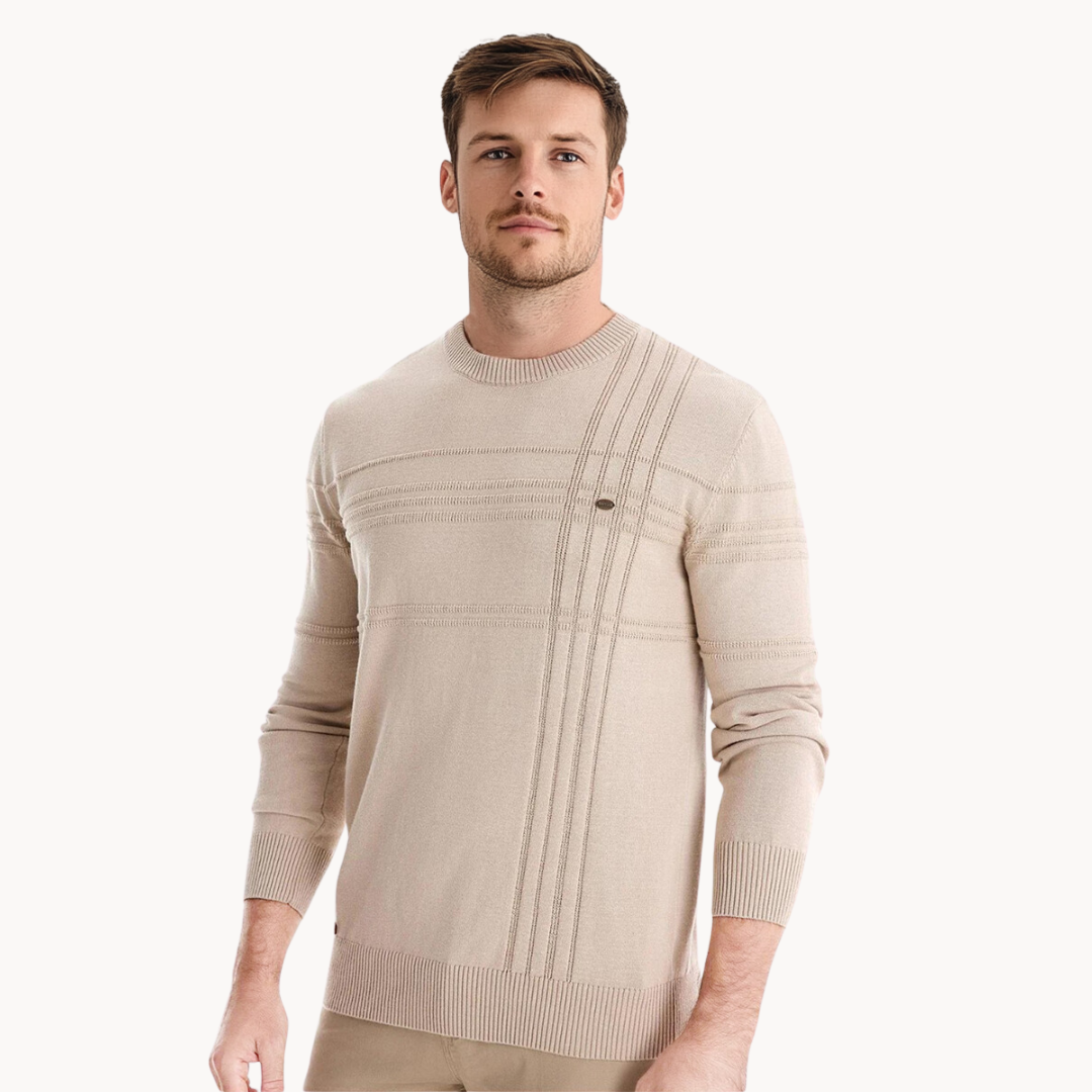 Maglione elegante da uomo con design a quadri