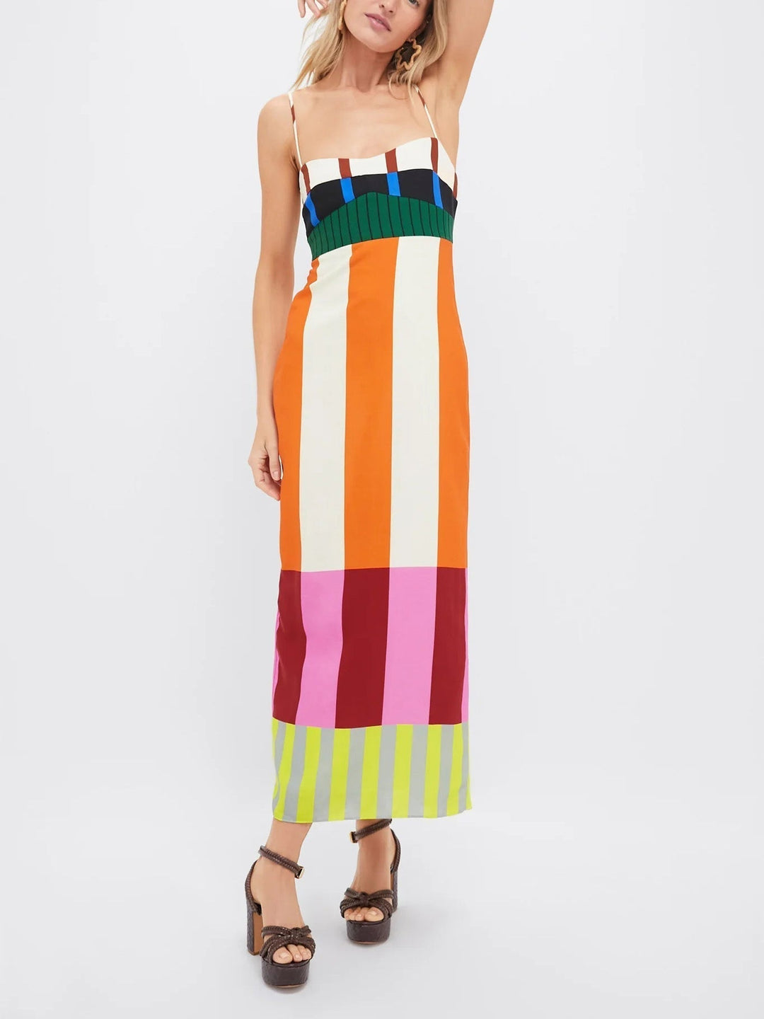 Paloma | Vestito Maxi a Righe Colorate
