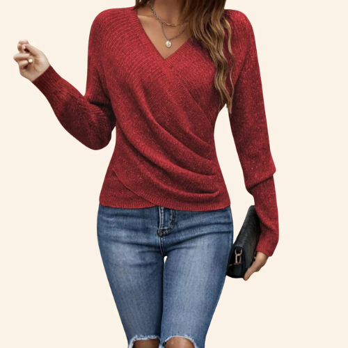 Mila – Blusa elegante con scollo a V